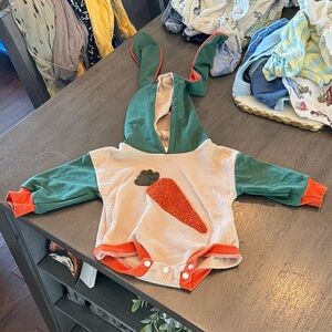 Carrot Themed Baby Hoodie Onesie